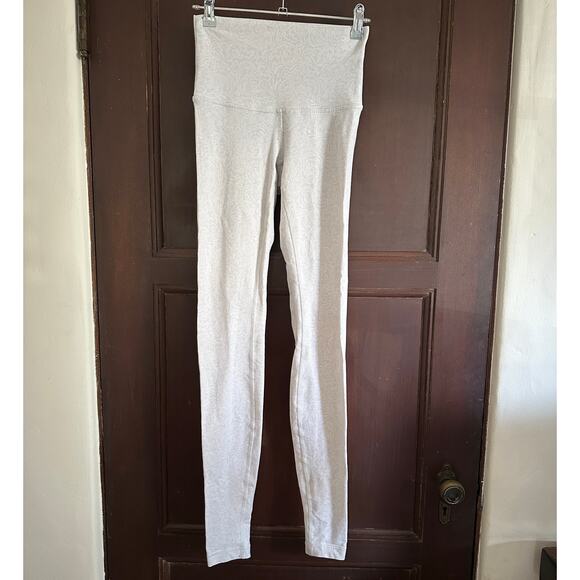 LULULEMON |   Wunder Under Pant Foli Manifesto White Full Length | Size 4 - Picture 1 of 6